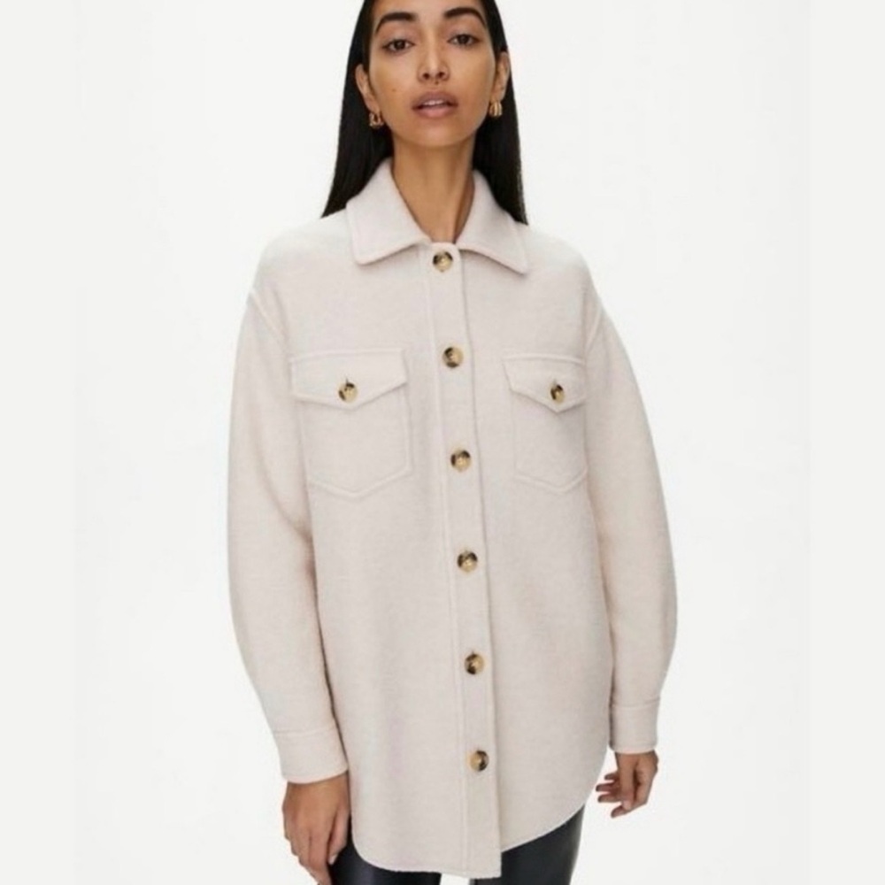 Wilfred Ganna cream wool overshirt jacket